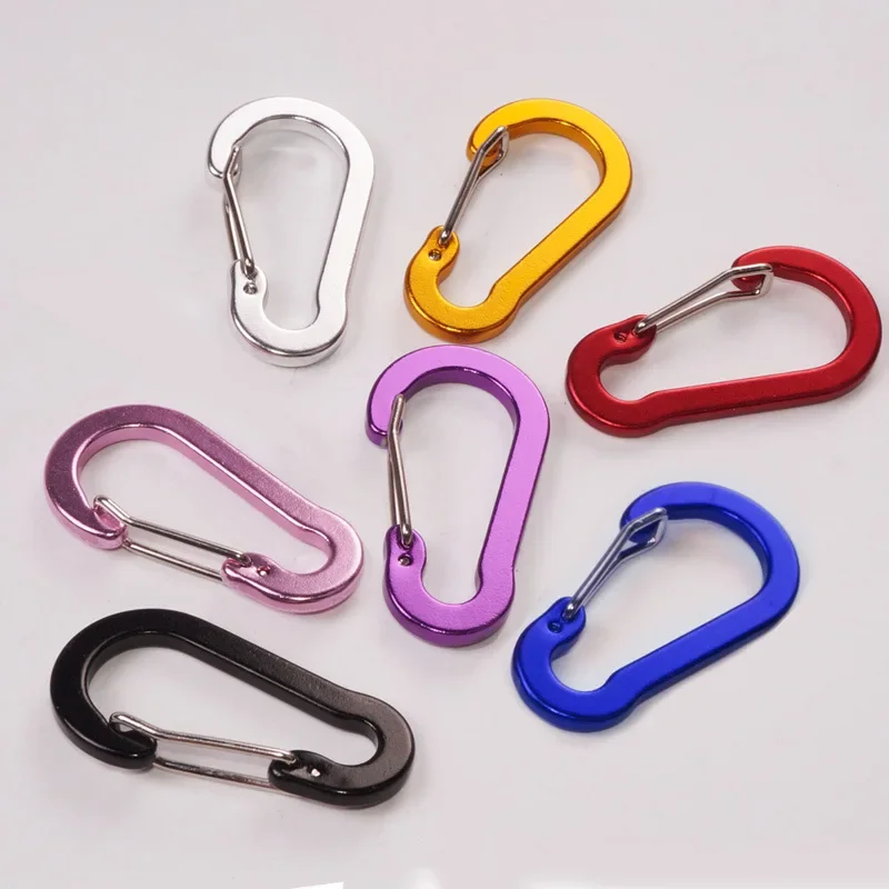 Fishing Kit Compact - ชุดคลิปหนีบคาราไบเนอร์6/12ชิ้นตะขอขนาดเล็กสำหรับท่องเที่ยวกลางแจ้งตกปลาตั้งแคมป์ขี่จักรยานเดินป่าเครื่องมือห่วงเกี่ยวพวงกุญแจคาราบิเนอร์