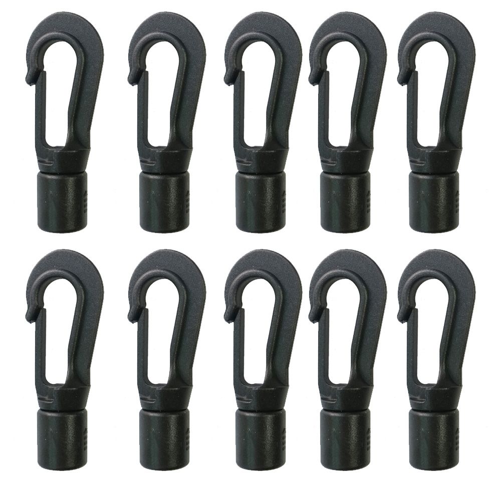 Fishing Kit Compact - 5/10Pcs พลาสติก Snap Hook คลิป Bungee