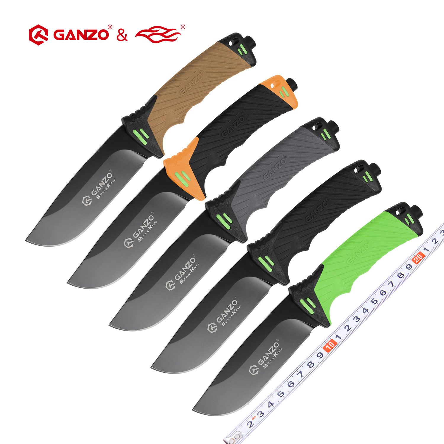 Bushcraft Knife Fixed - แกนโซ G8012 มีดใบมีดคงที่การเอาชีวิตรอดการล่าสัตว์กลางแจ้งแคมป์ปิ้ง EDC เครื่องมือด้ามจับ ABS