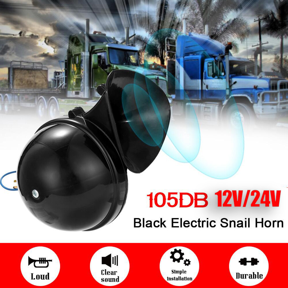 Emergency Whistle Loud - 105dB แตรลมแตรหอยโข่งไฟฟ้า12V/24V เสียงดังมากกันน้ำสำหรับรถยนต์มอเตอร์ไซค์รถบรรทุกเรือยานพาหนะ
