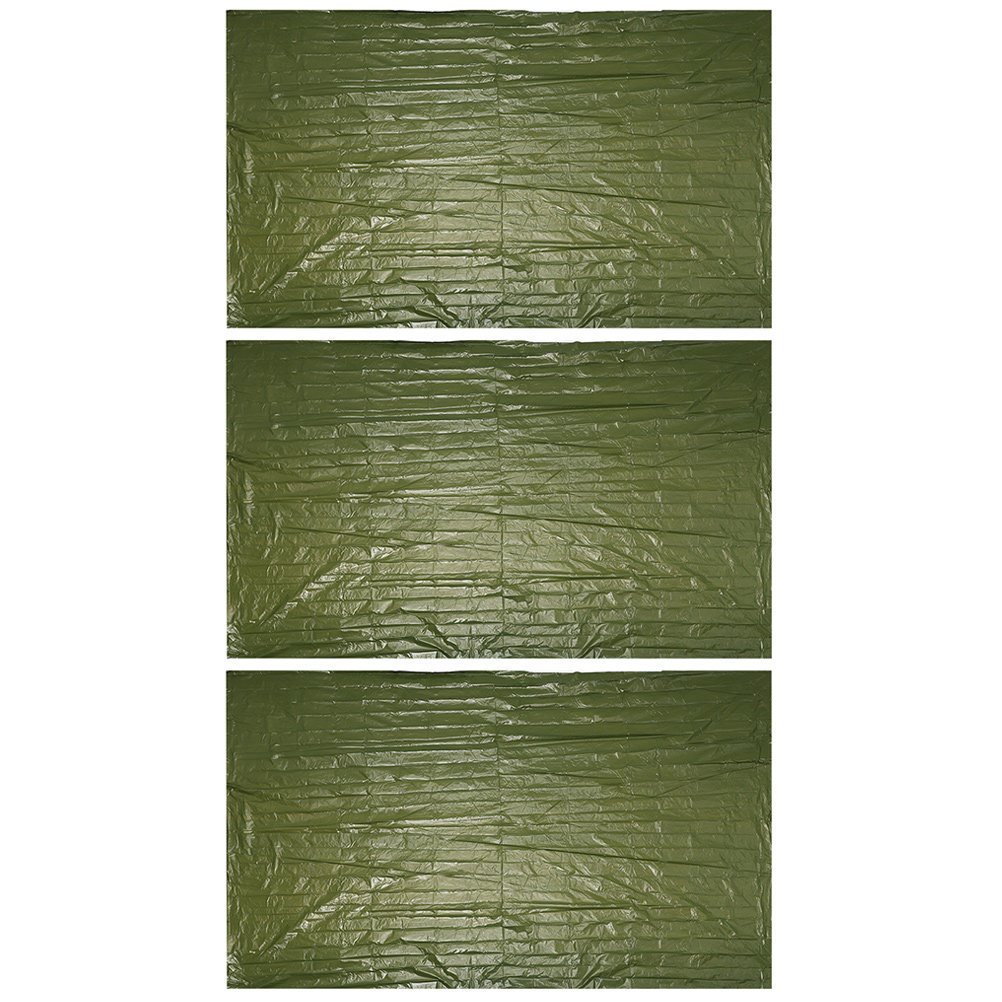 Survival Blanket Reflective - ผ้าห่มฉุกเฉินกลางแจ้ง 3 ชิ้น กันน้ำ ป้องกันความร้อน สำหรับการตั้งแคมป์