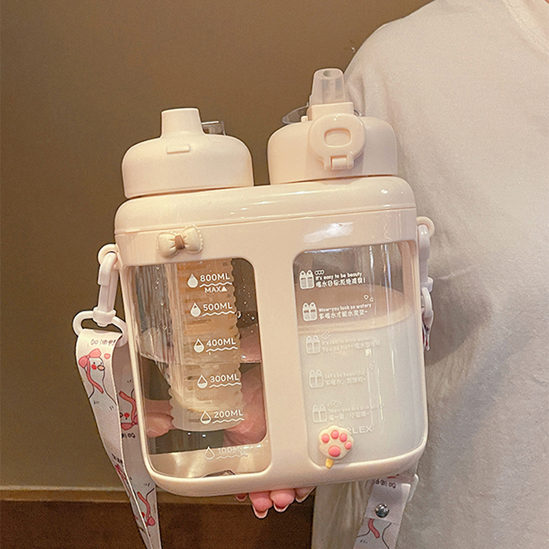 ขวดน้ำพลาสติกพร้อมหลอดกรองชาแบ - Water Purification Straw บทวิจารณ์และราคา