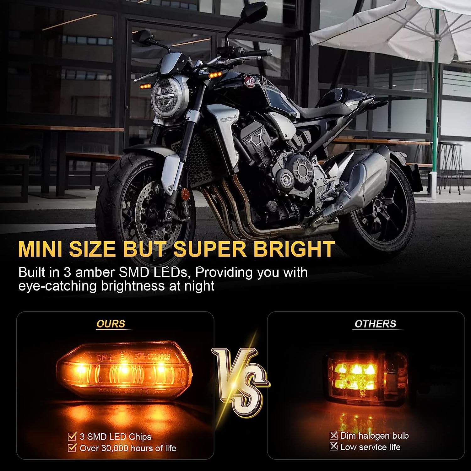 2/4 PCS 8mm Mini รถจักรยานยนต์ - Sos Light Strobe บทวิจารณ์และราคา