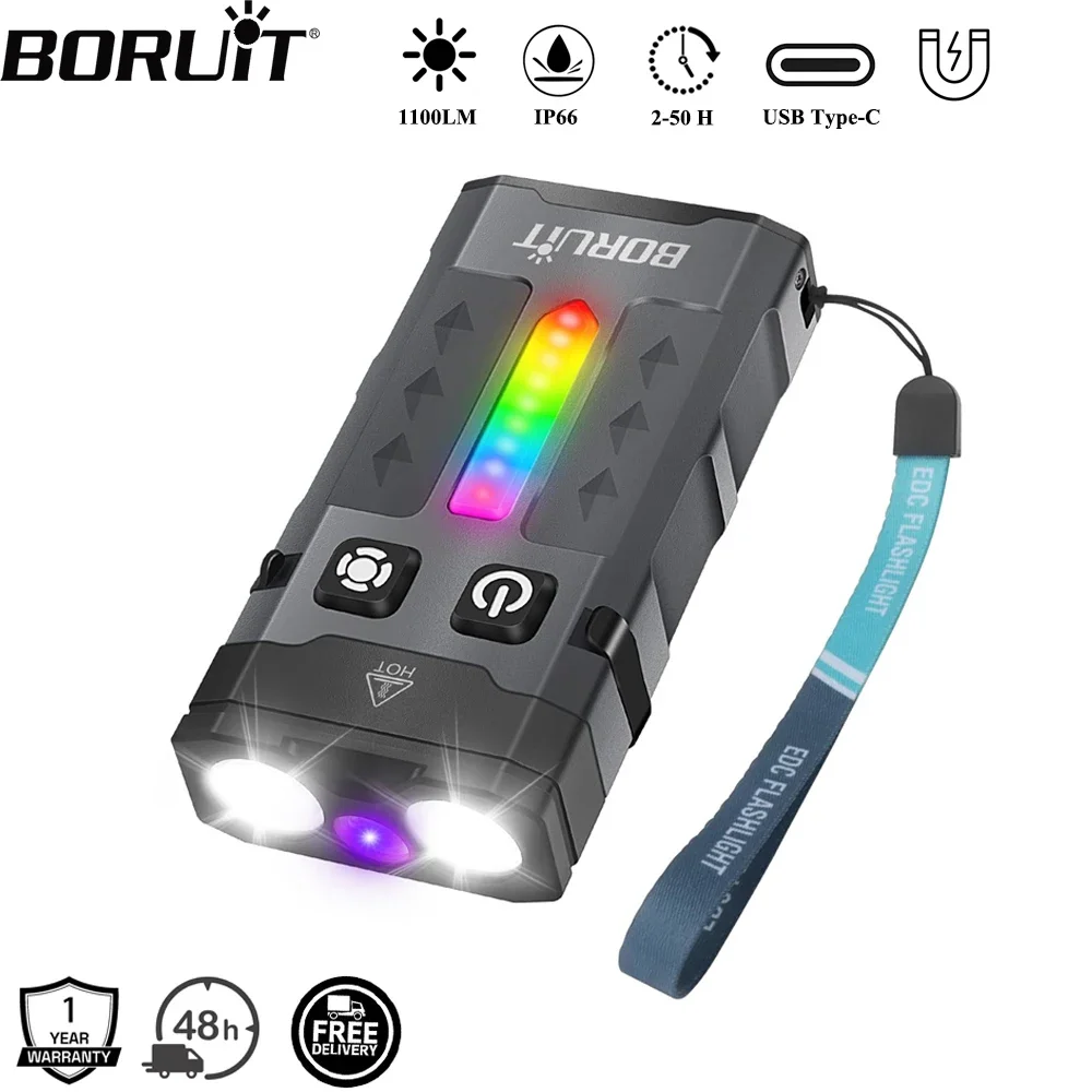 ไฟฉายพวงกุญแจ BORUiT EV20 1100 - Fishing Kit Compact บทวิจารณ์และราคา