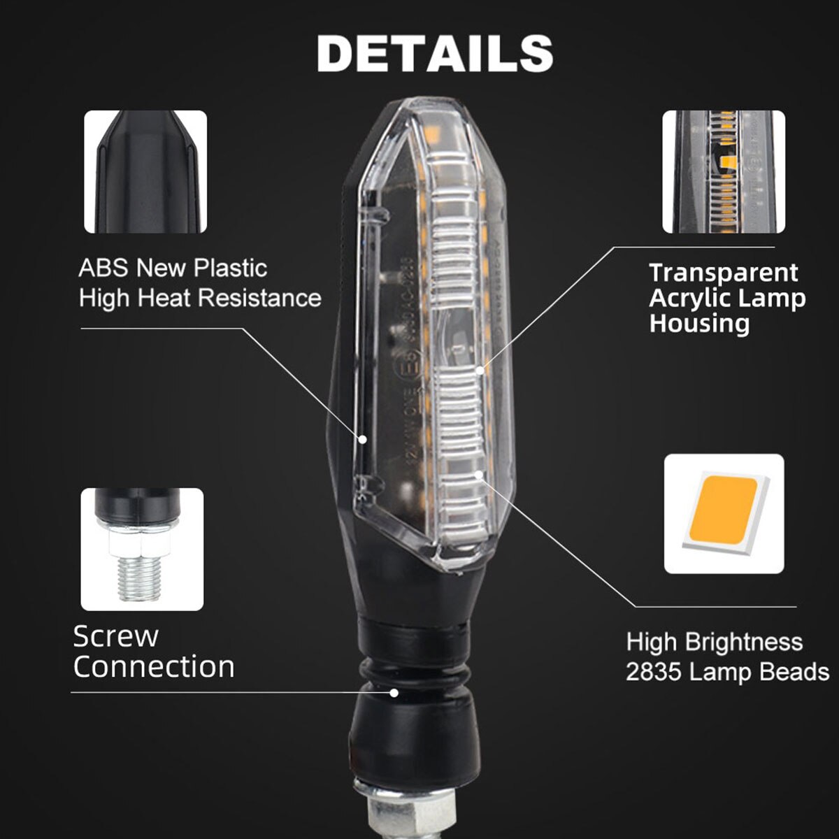 ไฟเลี้ยวรถจักรยานยนต์แบบ LED 2 - Sos Light Strobe บทวิจารณ์และราคา